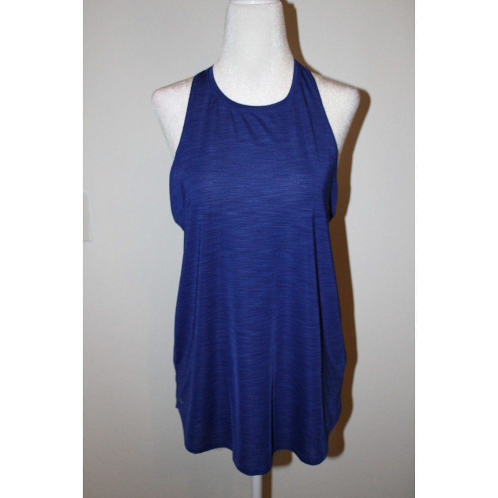 Athleta Women's Power of She Racerback Tank Top Blue Space Dye Size S